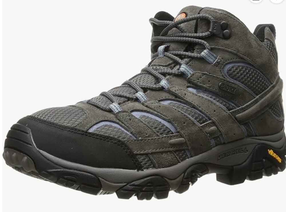 Merrell Women's Moab 2 Mid Waterproof Hiking Boot, Granite, 9 M US